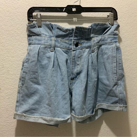 Fashion Nova button fly distressed Jean shorts Can’t cuff me denim shorts 7 - Picture 2 of 10